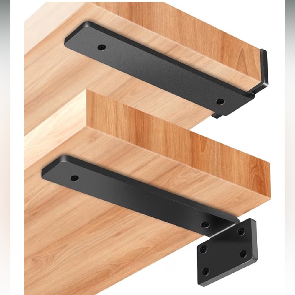 Black Floating Shelf Brackets
